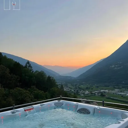 Villa Foppoli Castle, Private 11th Century Fortress With Panoramic View, Sauna And Hot Tub Overlooking The Valtellina