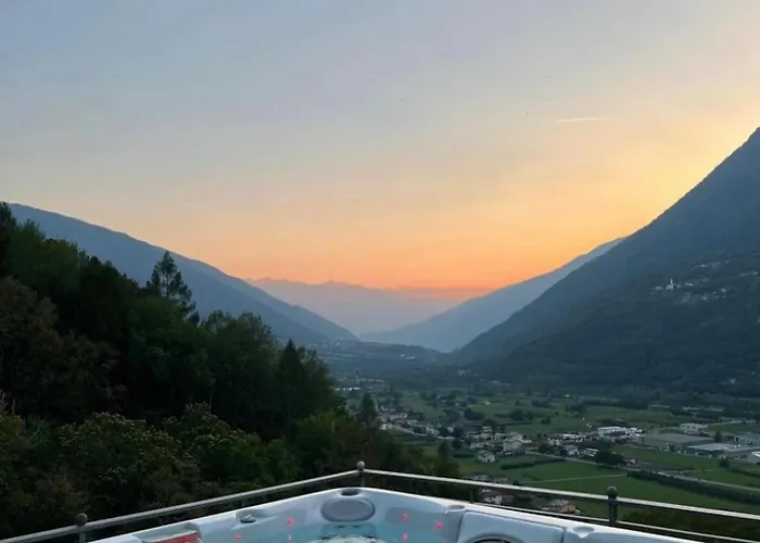 Villa Foppoli Castle, Private 11th Century Fortress With Panoramic View, Sauna And Hot Tub Overlooking The Valtellina